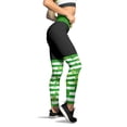 thumbnail image 1 of MKLEKYY Leggings para mujer, pantalones verdes con estampado de buena suerte de Paddystripes para mujer, leggings ajustados para yoga, correr, gimnasio, 1 of 4