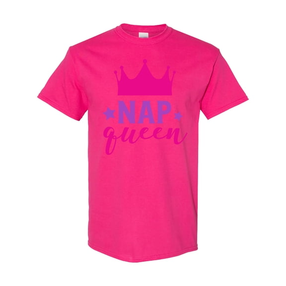 Inktastic Nap Queen, Princess, Crown, Stars, Sleep, Sleeping T-Shirt