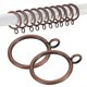 thumbnail image 1 of Uxcell 20-Pack Anillo de Cortina con Ojal 1.25 Pulgadas ID Se Ajusta a Varilla de Cortina de Hasta 1 Pulgada Anillos de Drapería de Metal Rojo, 1 of 7