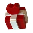 thumbnail image 2 of Ring Box, Red And White Ring Gift Box  For Anniversary, 2 of 8