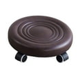 thumbnail image 2 of Siruishop Tabouret Roulant à Faible Hauteur avec Roues, Siège Roulant Bas pour Maison, Bureau, Chambre, Brun, 2 of 8
