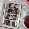 thumbnail image 3 of Stainless Steel Ice Cubes Reusable Ice Cubes with Ice Tongs Used for Cooling Whiskey,Beverage (Size : 8pcs), 3 of 5