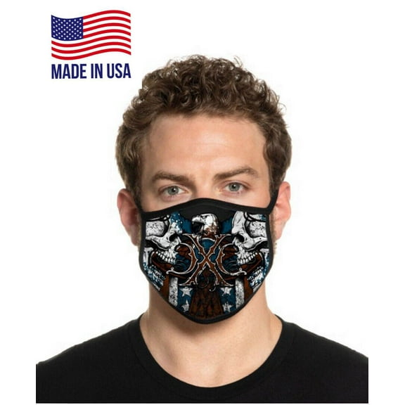 Xtreme Couture Affliction Mask Skeleton Biker Face Mask USA Washable Reusable