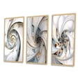 thumbnail image 3 of Designart "Abundance in Light Blue Spiral IV" Fractals Framed Wall Art Set Of 3 - Blue Transitional Frame Gallery Set For Office Decor, 3 of 6