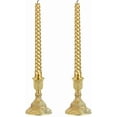 thumbnail image 6 of ABCISI Candle Stick Holders Set, 2PCS Brass Taper Candle Holders, Vintage Metal Pillar Candlestick Holders, Elegant Candle Stand Candelabra for Dining Table Centerpieces Wedding Home Decoration Gold, 6 of 7