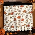 thumbnail image 4 of Wild Fall Foliage Oven Door Cover, Botanical Maple Leaf Acorn Tiny Floral Cotton‑Blend Kitchen Stove Curtain, Self‑Adhesive Oven Curtain Skirt 30 x 25.2 Inch, 4 of 9