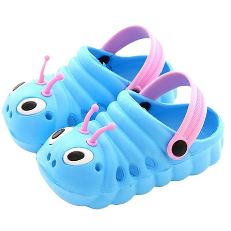 

Hemoton 1 Pair Caterpillar Beach Non-slip Shoes Cartoon Summer Sandals Cool Slipper for Boys Girls (Blue Size 26 Length 15.5cm)