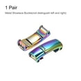 thumbnail image 3 of Uxcell 27 x 11 x 8mm Zinc Alloy Magnetic No Tie Lock Shoelace Buckle Rainbow Tone 1 Pair, 3 of 5