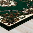 thumbnail image 5 of Allstar 5x7 Traditional Area Rug in Green with Ivory French Aubusson design (5' 2" x 7' 1"), 5 of 5