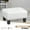 White, variant on MoNiBloom Footstool Ottoman with Padded Seat, Modern PU Leather Footrest, Rectangular Seat Stool, Brown