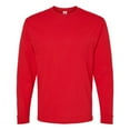 thumbnail image 5 of Hanes Essential-T Men's Long Sleeve T-Shirt | Soft Crew Neck 100 Cotton Tee, Athletic Red, 2XL, 5 oz, 5 of 5