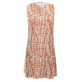 thumbnail image 5 of Ketyyh-chn99 Robes pour Femmes Jupes pour Femmes Vêtements Robe d'Été Manche à Volants Ample Fluide Plissée Robe Mini Orange,TG, 5 of 5