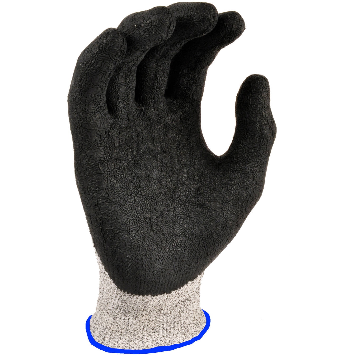 G & F Cutshield Slash-Resistant Gloves, CE Approved, Latex Rubber Coated, Gray, Size Extra Large