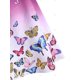 thumbnail image 4 of Además de la mariposa de tamaño de impresión en color sin mangas Ombre Rosegal Camisetas sin mangas de talla grande, 4 of 5