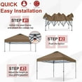 thumbnail image 6 of ABCCANOPY 8 ft x 8 ft Easy Pop up Outdoor Portable Instant One Push Function Canopy Tent with Air Vent, Khaki, 6 of 8