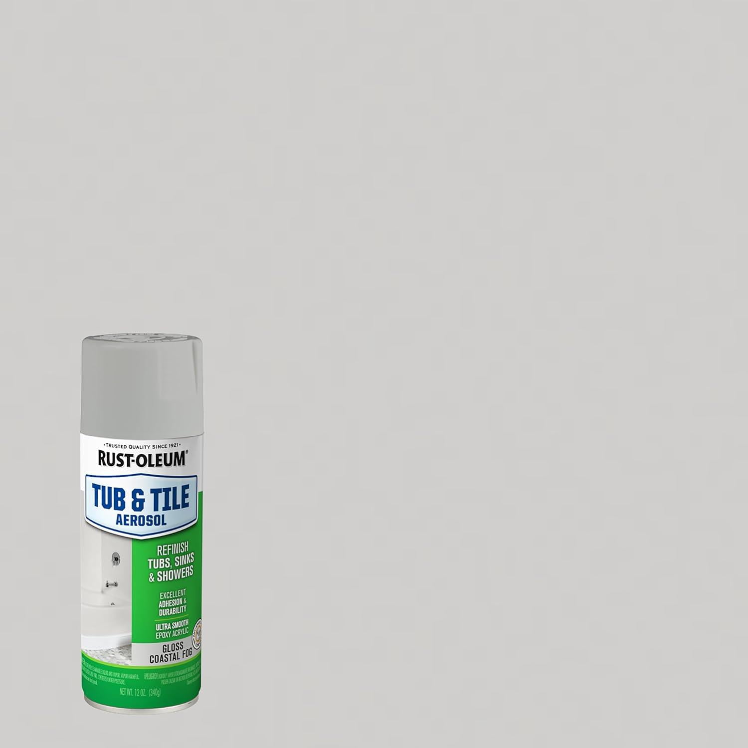 Rust-Oleum Specialty Tub & Tile Aerosol, 12 oz Gloss Coastal Fog- 385291