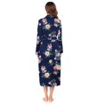 thumbnail image 4 of Ekouaer Women Kimono Robes Full Length Knit Bathrobe Lightweight Soft Sleepwear V-neck Casual Ladies Loungewear, 4 of 6