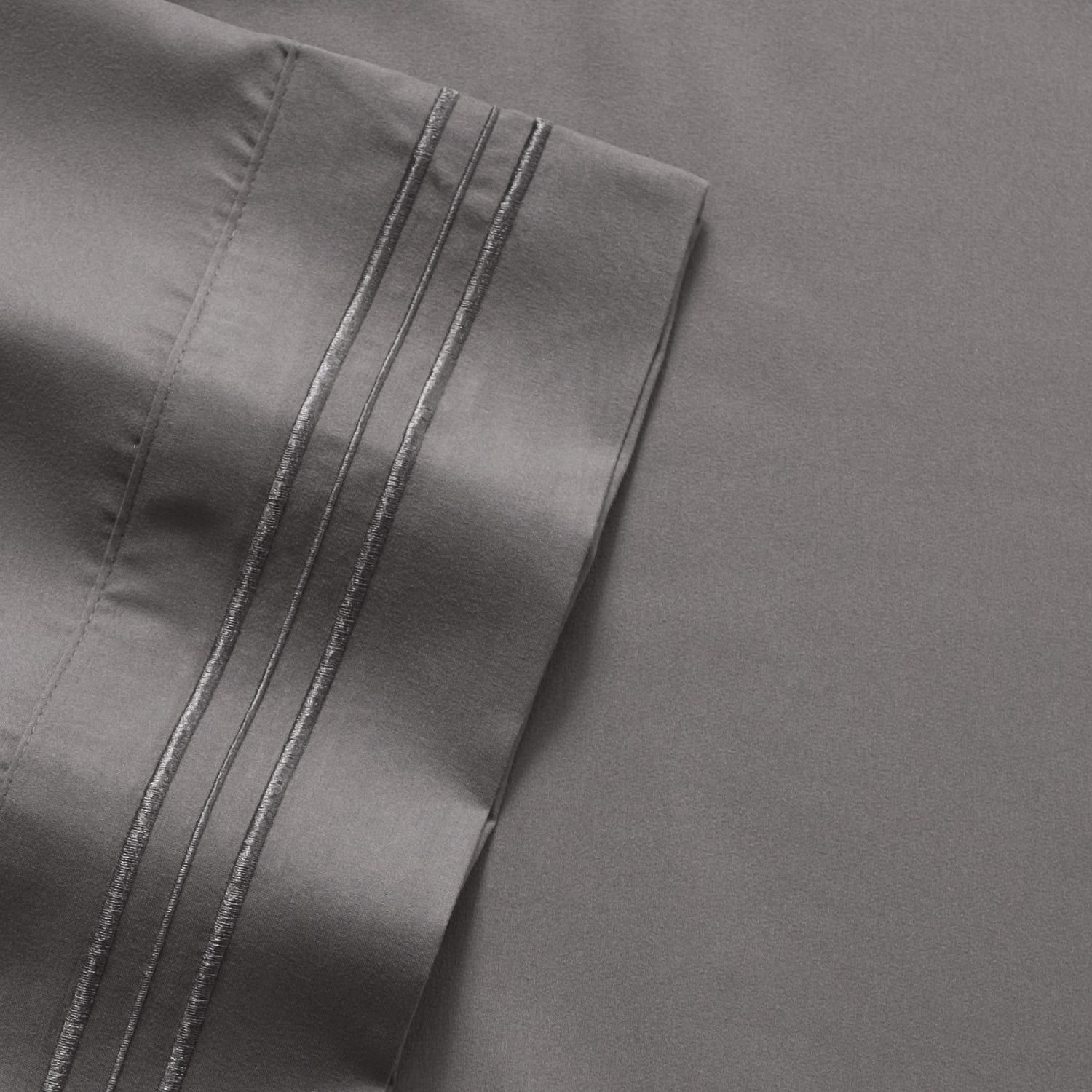 1800 Series 4 Piece Deep Pocket Bedroom Bed Sheet Set Queen - Gray