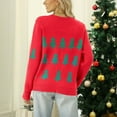 thumbnail image 5 of Fengactive Women's Funny Christmas Sweaters Long Sleeve Knit Pullover Sweater Cute Tree Snowflake Sweater, 5 of 5