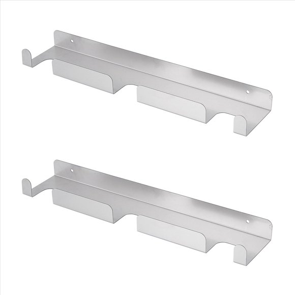 2X Estante de Pared para Pala de Pizza, Estante para Pelar Pizza de Acero Inoxidable Cepillado, Suspensión de Pared, Soporte para Pala de Pizza de Alta Resistencia