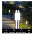thumbnail image 3 of Sleek Stainless Steel LED Bollard Light, Solar-Powered Pathway Light for Outdoor Use, Waterproof Landscape Lighting Easy to Install, 3 of 6