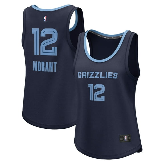 Women's Fanatics Ja Morant Navy Memphis Grizzlies Fast Break Player Jersey - Icon Edition
