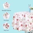 thumbnail image 5 of PiccoCasa Vinyl Tablecloth Round 71" Dia Red Flower Pattern Floral Printed, 5 of 7