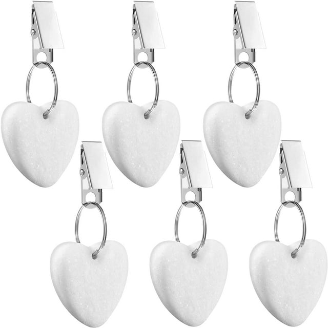 6 piezas en forma de corazón mantel pesas piedra mantel pesas abrazadera de metal mantel colgante piedra mesa pesas perchas para picnic al aire libre cena familiar decoración de mesa TUNC Sencillez
