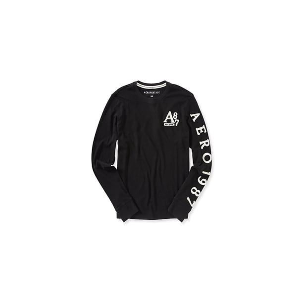 Camiseta gráfica Aeropostale A87 para hombre color negro XXL