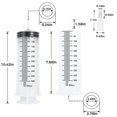 thumbnail image 4 of Jeringa de gran capacidad de 50 ml, 100 ml, 150 ml, 200 ml, 250 ml, 350 ml, 550 ml, jeringa de medición de nutrientes con bomba de plástico reutilizable con manguera de 100 cm, 4 of 5