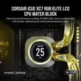 thumbnail image 2 of Bloque de agua para CPU CORSAIR XC7 RGB Elite LCD 480x480 IPS USB-C, 2 of 8