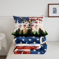 thumbnail image 5 of Manfei Brown Elk Twin Comforter Sets,Rustic American Flag Bedding Set,Black Reversible,2-Piece,1 Comforter and 1 Pillowcase, 5 of 7