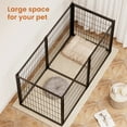 thumbnail image 4 of Noaman 63" Large Dog Crate Kennel for Medium Dogs, Black Iron Pet Cage with Top Cover & Divider, Indoor Playpen 63"L x 29.9"W x 31.9"H, 4 of 20