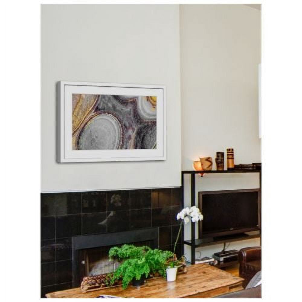 "Iced Mountain Lake" Framed Painting Print
