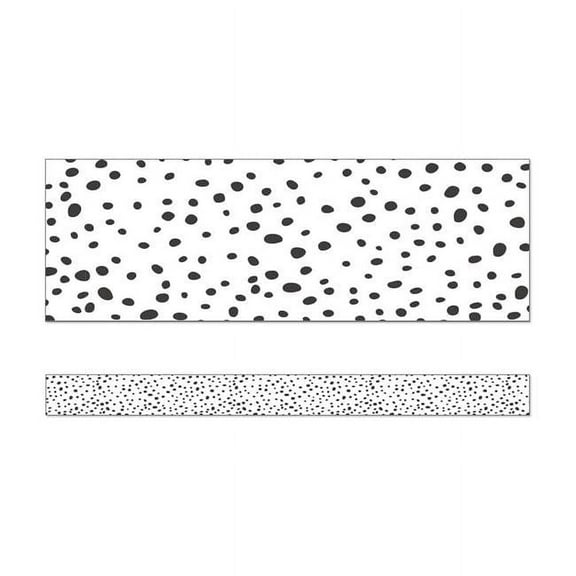 Carson Dellosa Education We Belong Black Dots Straight Borders Per Pack, 36 Feet Per Pack, 6 Packs