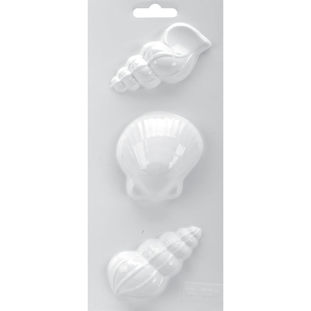 Soapsations Soap Mold 4"X9"3 Cavity Seashells