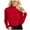 131#Red, variant on Women's Mock Turtleneck Long Sleeve Ribbed Stretch Fitted, Thermal Lightweight Undershirt Beige ONE SIZE