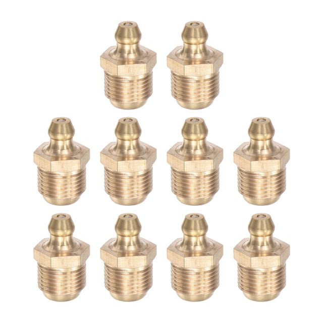 Latón Recta Grasera M12 x 1mm Rosca Hidráulico Engrasador Accesorios, 20 Piezas