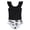 A10 Black, variant on Teen Girls Bathing Suit Color Block V-Neck Set Piece (Black, 15-16 Years)
