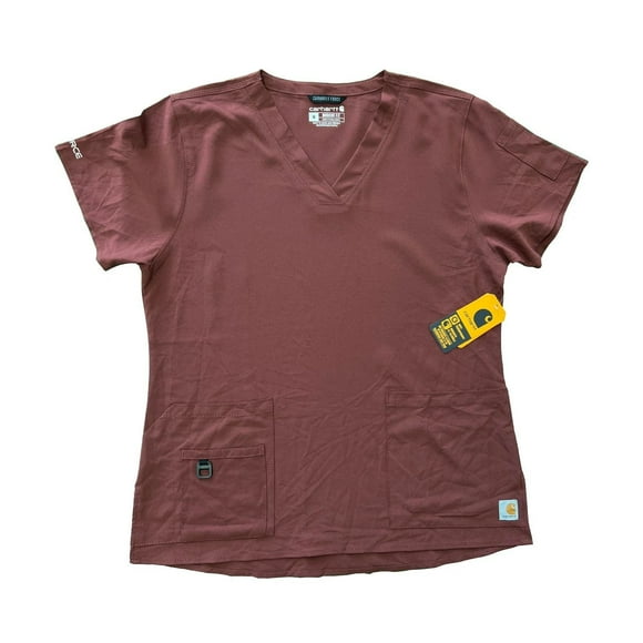 Carhartt Haut Uni à Col en V Robuste Flex pour Femmes avec Poche et Anneau en D (M03)