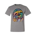 thumbnail image 3 of Funny Neon Sloth | Dean Russo Art Animal Lover Men's T-Shirt, Heather Grey, 5XL, 3 of 5
