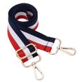 thumbnail image 1 of Correa De Hombro Ancha, Cinturón De Repuesto Ajustable, Bolso Cruzado De Lona (Rojo, Blanco Y Azul), 1 of 1