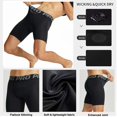 thumbnail image 5 of YUSHOW Mens Compression Shorts Quick Dry Spandex Shorts for Men Running Athletic Workout Underwear,Black, M, 5 of 7