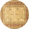 thumbnail image 1 of Ahgly Company Indoor Round Persian Brown Traditional Area Rugs, 4' Round, 1 of 4