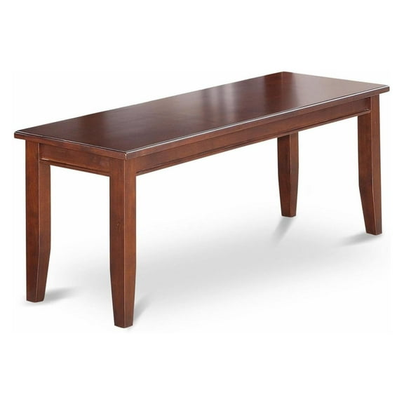 DUB-MAH-W Dudley Dining Table Bench with Wooden Seat, 51x15x17 Inch, Mahogany