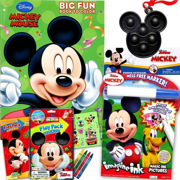 Disney Mickey Mouse Coloring and Activity Book Bundle with Imagine Ink Coloring Book, Play Pack, Stickers and More