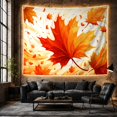 thumbnail image 6 of Large Central Maple Leaf on Swirling Wind Background, Energetic Watercolor for Home Decor Enthusiasts, Fall Art Wall Decor, Housewarming Gift, Tapestry Wall Hanging for Living Room and Bedroom, 6 of 7