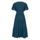 thumbnail image 5 of Vestido bohemio de mujer con cuello en V, estampado, manga corta y falda larga hasta la cintura: poliéster ligero, cintura elástica, adecuado para primavera/verano, trabajo/fiestas., 5 of 5