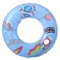 thumbnail image 1 of 1pc Cartoon Bunny Spaceman Pattern Swimming Ring PVC Inflatable Swim Ring (Blue), 1 of 7