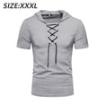 thumbnail image 2 of Sudadera con capucha deportiva de manga corta táctica gris retro para hombre, sudadera con capucha para deportes al aire libre, 2 of 6